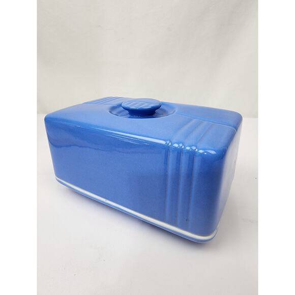 Westinghouse Other - Westinghouse Hall Covered Lg Wide Butter Dish fits 1lb Cornflower Blue Art Deco